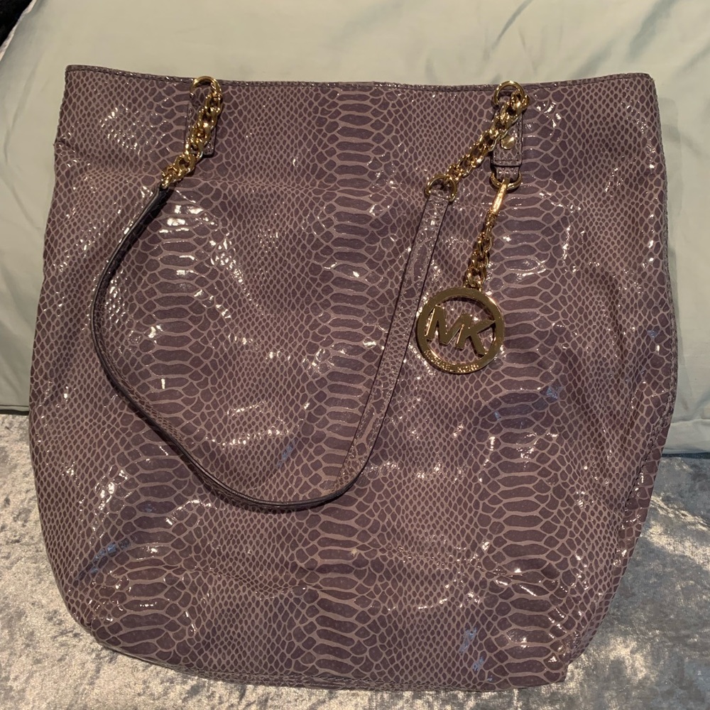 Micheal Kors Blue Lizard shoulder Bag.